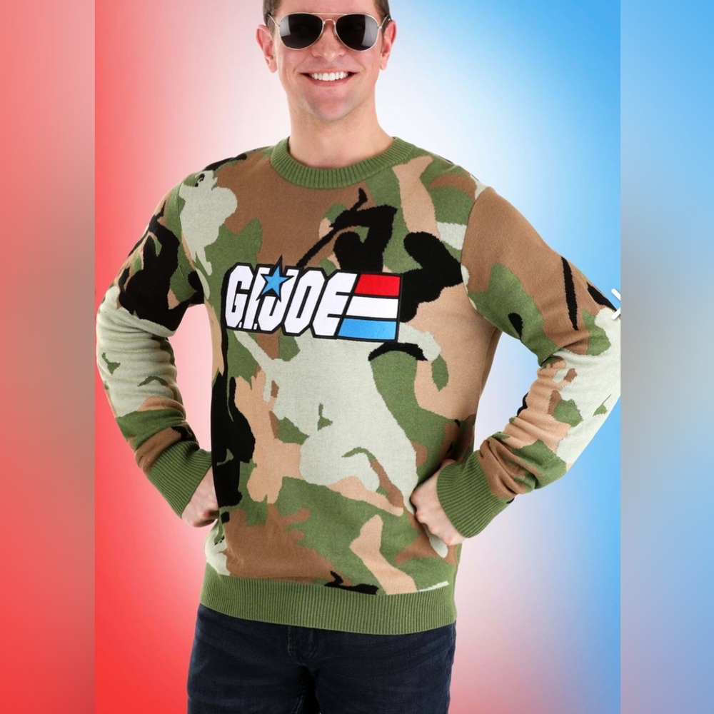 NWT Hasbro GI Joe Ugly Christmas camo sweater size 2X and 3X